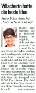 Bericht Kleinezeitung 8.10.2015