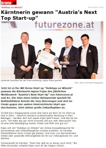 Bericht Krone Online 08.10.2015